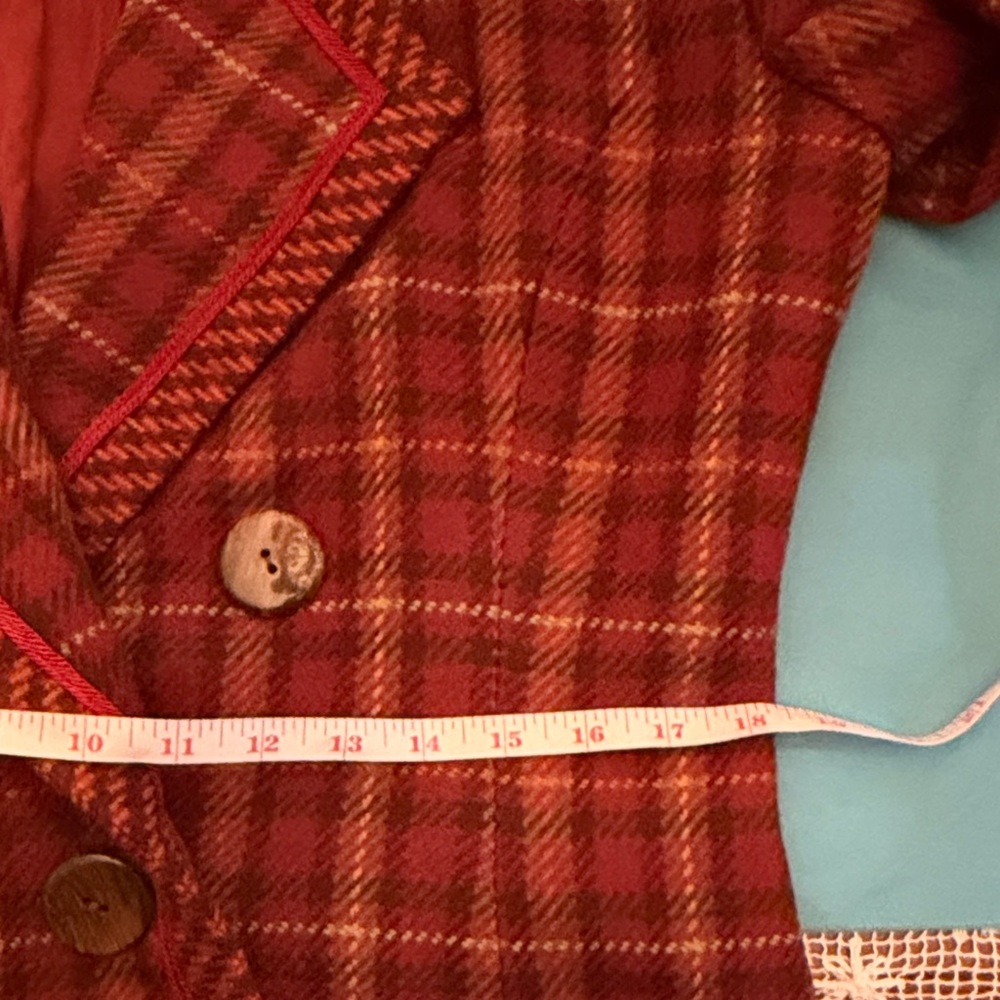 Fall Plaid Double-Breasted Blazer and Skirt Set - Picture 14 of 16